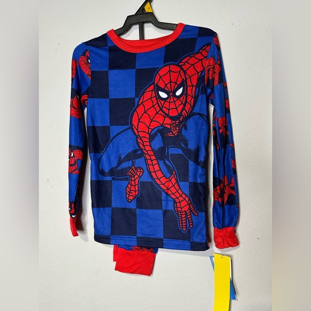 NEW Boy MARVEL Spider-Man Long Sleeve Top and Pants Pajama Set PJ Size 10 2PC